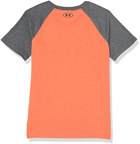 Класическа тениска с основен логото на Under Armour за момчета, принтом Wordmark и бейсбольным модел, през цялата деколте