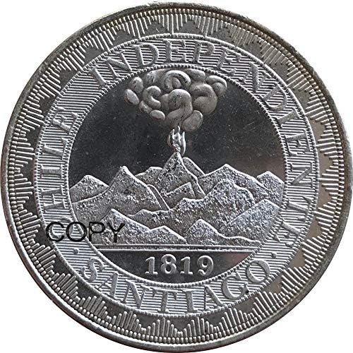 Пешо с Шарките на Република Чили 1819 Сантяго, Сребърни Копирни Монети С Мельхиоровым покритие