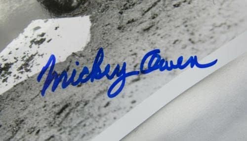 Мики Оуен Автограф с Автограф 8x10 Снимка III - Снимки на MLB с автограф