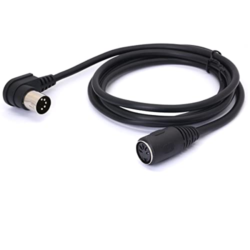 Удлинительный кабел GLHONG MIDI Din, 5-Пинов щепсел под ъгъл от 90 Градуса до гнездото Аудио и MIDI/at Кабел-адаптер за Клавишного