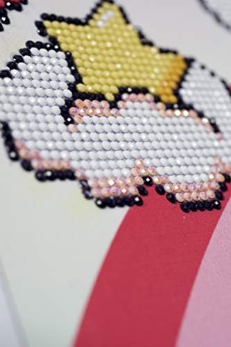 Комплект за диамант живопис Vervaco: Hello Kitty с Единорогом, 39 x 47 см, Мулти