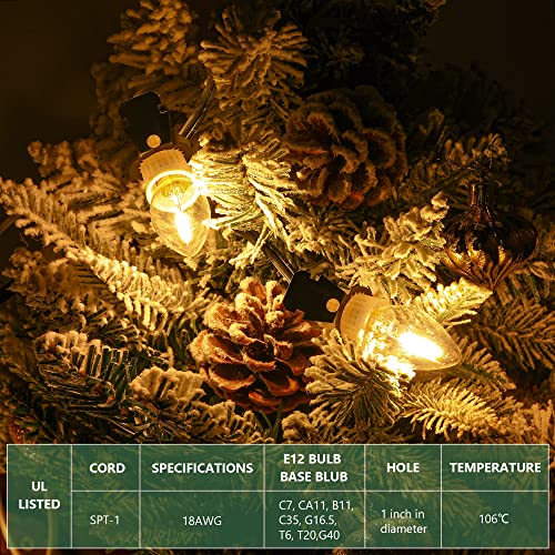 Подмяна на захранващия за една солна лампа, Изход за выдувной форми на E12, включена в списъка на UL, за Коледното село, Празнични Украси