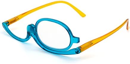 Amorays, 2 опаковки, очила за четене грим за жени с пружинным тръба на шарнирна връзка, увеличителни козметични очила за четене грим, сгъваеми