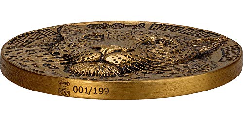 2021 DE Голяма Петица Mauquoy PowerCoin Greef Леопард 1 Унция Златна монета от 100 Франка Бряг Слонова Кост 2021 Антични Гарнитури