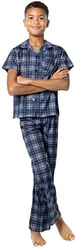 Пижама с Надпис PajamaGram за деца - Пижами Копчета с къс ръкав за момчета и Момичета