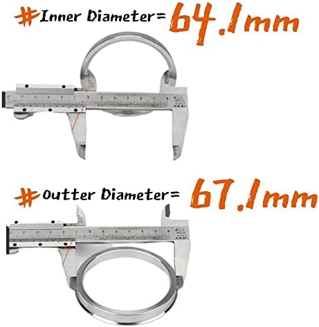 Центрические пръстени на главината Laicarvor от алуминиева сплав 67,1 - 64,1 OD = 67,1 мм ID = 64,1 мм Броя (4)