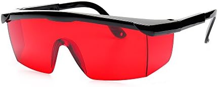 Huepar GL01R Red Laser Enhancement Glasses - очила за защита на очите от червен лазер, на ниво, въртящи се и няколко реда на лазерни