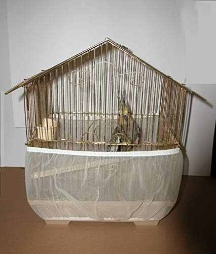 Прозрачна пола в клетка за птици Guard - Произведено в САЩ - Супер Голям размер (Бял)