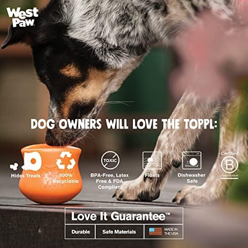 Комплект играчки за кучета WEST PAW Zogoflex Toppl с Seaflex Snorkl & Sailz Flying Disc – Пъзел игра за да раздадат лакомство за кучета – Съдържа