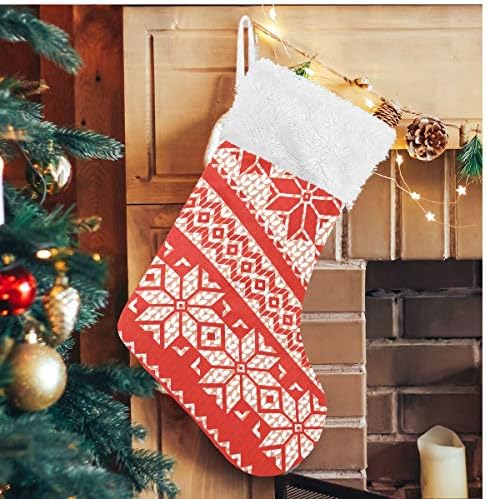 Коледни Чорапи ALAZA, Класически Персонални Декорации за Отглеждане в Голям размер за Семейни Тържества, декорация за Партита,
