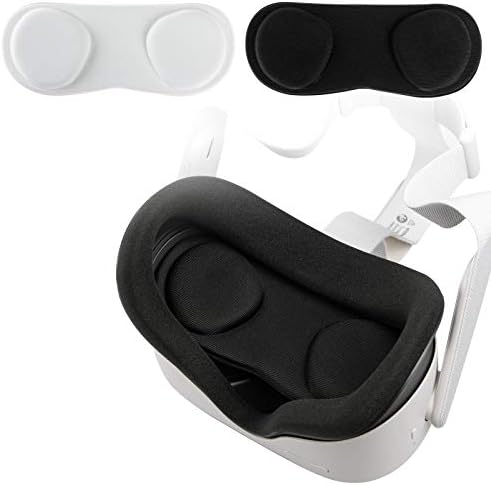 (2 опаковки) Seltureone, Съвместима със Защитен капак на обектива Quest 2 VR, Прахоустойчив, Калъф, Моющийся Защитен ръкав, Черен,