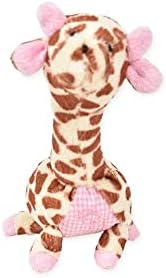 Детска играчка Oscar Нюман Сафари с жирафа, дължина 7 инча, Розово