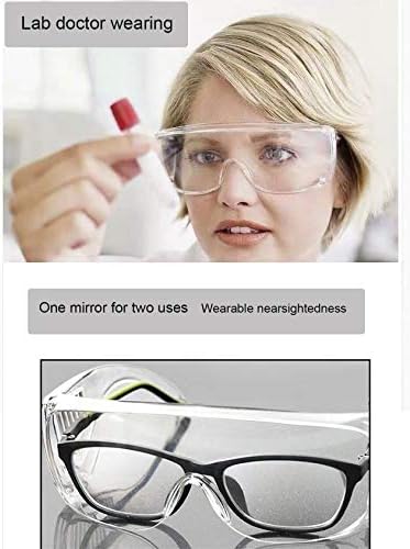 Baixnsj Слънчеви очила с защита от надраскване и замъгляване, Кристално Чисти, Перфектна Защита на очите за лабораторни Химични Защитни