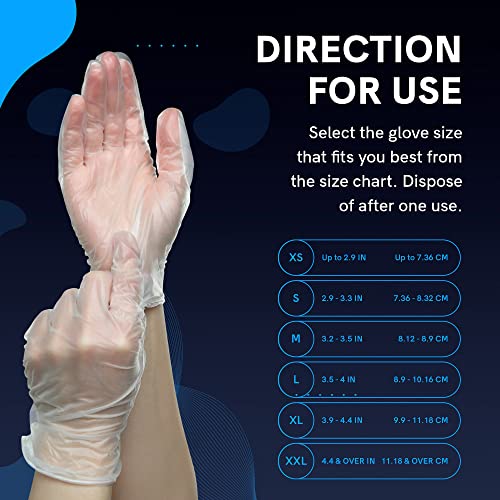 За еднократна употреба от Винил, ръкавици MEDD MAX, Без прах, без латекс, без алергии, Прозрачна Многофункционална ръкавици за почистване