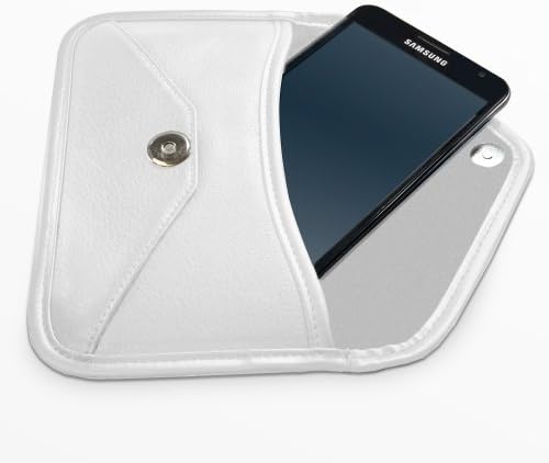 Калъф BoxWave за BLU R2 LTE (Case by BoxWave) - Луксозни Кожена чанта-месинджър, чанта-плик от изкуствена кожа за BLU R2
