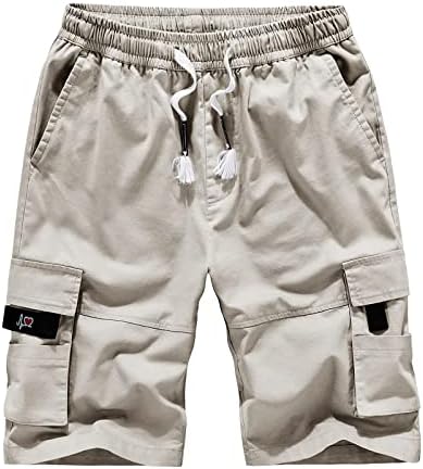 Мъжки къси Панталони-Карго, Ежедневни Обикновена Свободни Шорти Голям Размер с Много Джобове, Летни Модни Плажни Къси Панталони