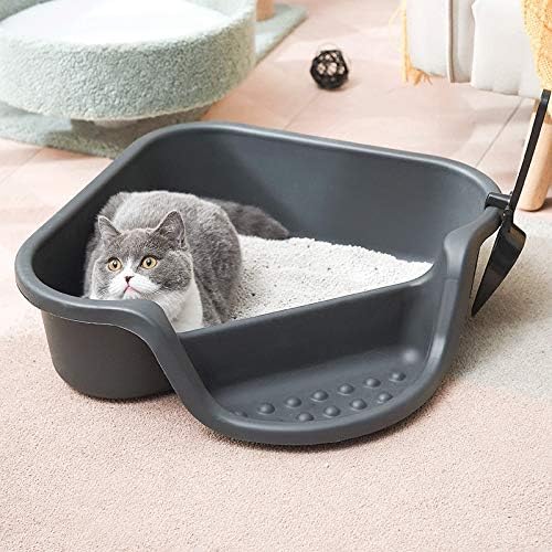 DHDM Cats Box Закрит Тава За Котешки Тоалетни и Почистващи Продукти За домашни Любимци Приучение До Тоалетните, Пластмасови