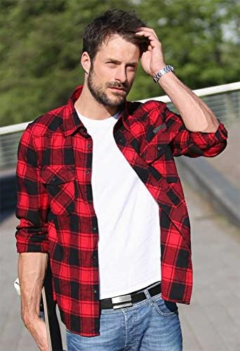 Мъжки клетчатая риза Brandit Червен/Черен на цвят, Размер XL