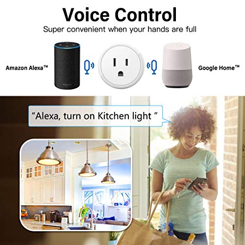 Aoycocr WiFi Bluetooth Smart Plug - Умни контакти Работят с Alexa, Google Home Асистент, части за свързване дистанционно управление