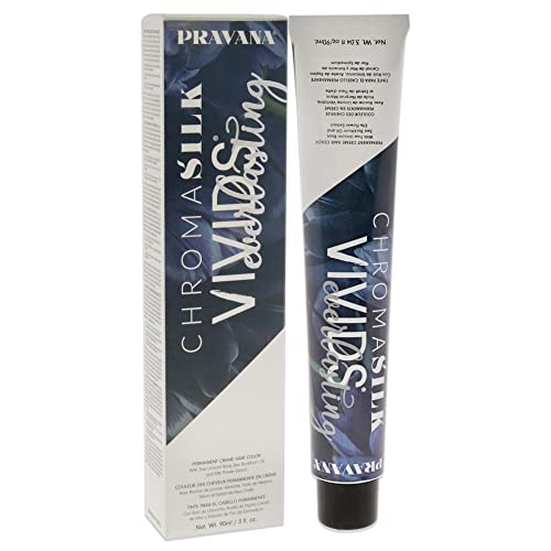 Pravana ChromaSilk Vivids Everlasting Permanent - Завладяващ Син Цвят за косата Унисекс, 3,04 течни унции (1 опаковка)