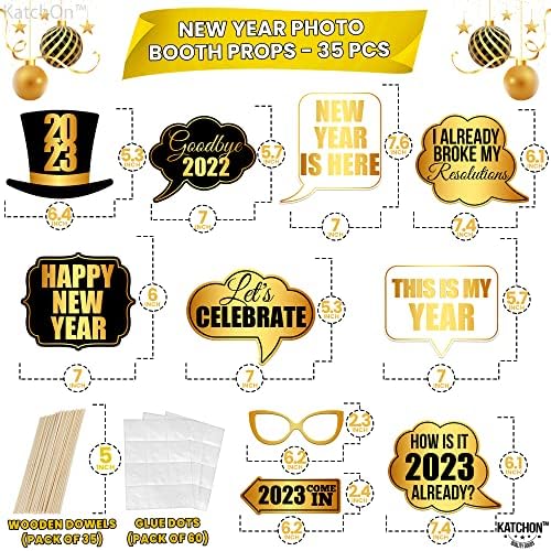 Подпори за фотобудки в навечерието на Нова година 2023 | Бижута за Щастлива Нова година | Аксесоари за партита в навечерието