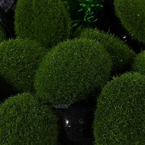 NUOBESTY 20pcs Изкуствен Мъх Камъни Зелен Мъх Топка Декоративен Камък Зелените Ваза за Цветя Пълнител за Микро добре поддържани