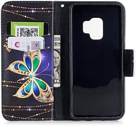 Galaxy S9 Калъф Samsung Galaxy S9 ISADENSER Чанта-портфейл с отделения за карти / брой [Стойка] Защитен Калъф-награда от изкуствена