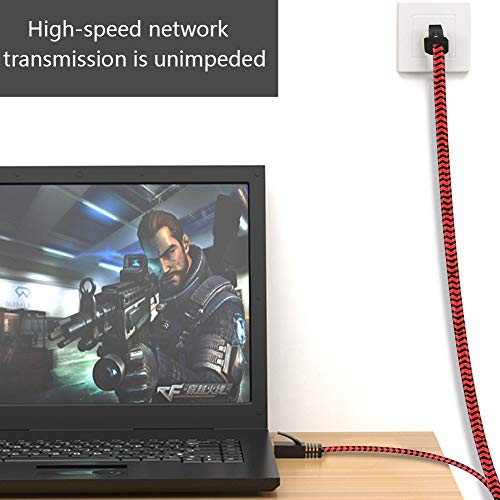 Кабел Cat 7 Ethernet 100 метра, Йънг Qee с Найлон оплеткой, Високоскоростен Мрежов Пач кабел Cat7 RJ-45, интернет-жилен