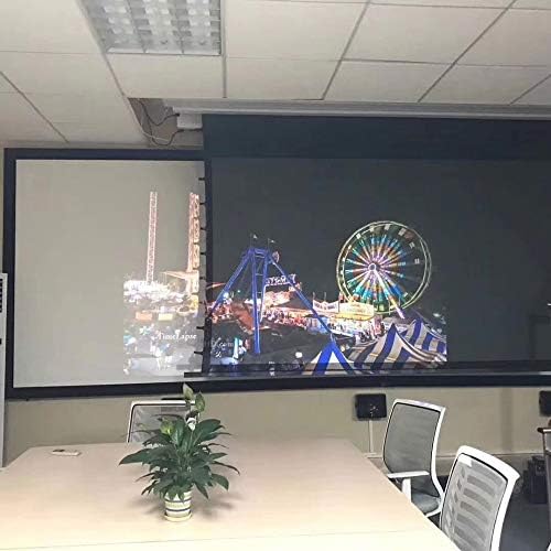 WERFDS 16: 9 4k Мотор Натяжной прожекционен екран Black Crystal ALR Прожекционен екран за домашно кино (размер: 133 инча)