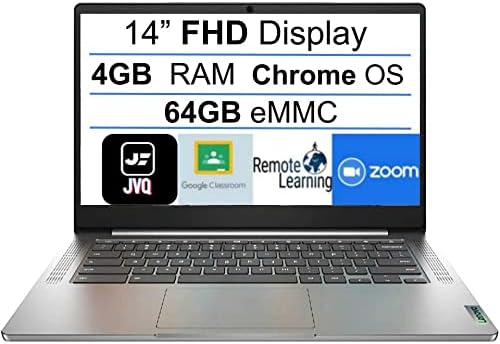 Най-новият преносим компютър Lenovo 2022 Chromebook 3 14 с антирефлексно покритие FHD, 8-ядрен процесор MediaTek MT8183 (до