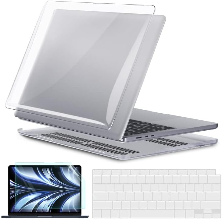 IMMOENUC е Съвместим с MacBook Air 13,6-инчов корпус 2022 година на издаване A2681 M2 Чип, Твърд Корпус, капак, клавиатура