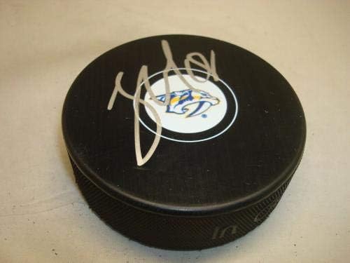 Джеймс Нийл подписа хокей шайба Нешвил Предаторз с автограф на 1C - Autograph NHL Pucks