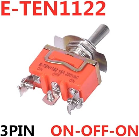 1бр 15A 250V SPST 2 4 6 Клеммный превключвател за включване-изключване на самостоятелно блокиране (Цвят: E-TEN1122)