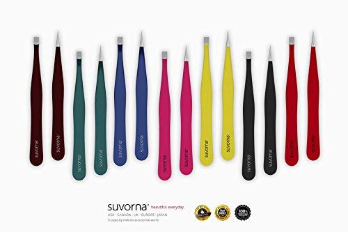 Комплекти цветове професионално пинсета Suvorna 4 с точното нивелиране, изработени от висококачествена неръждаема стомана. Един чифт