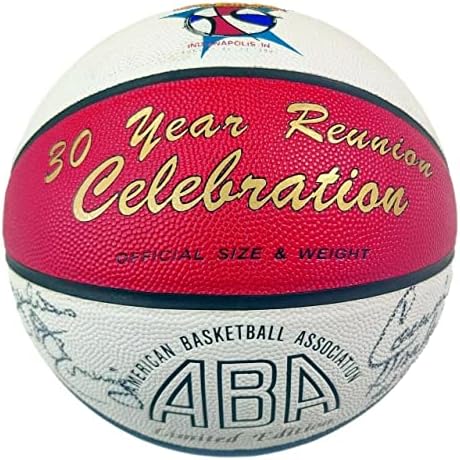 Юлий Д-Р Дж. Эрвинг Кони Хоукинс Подписа Баскетболни топки ABA С Автограф на PSA/DNA - Баскетболни топки С автограф