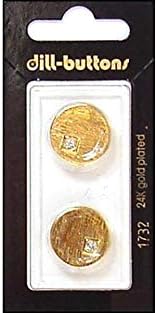 Копчета за Копър 18 мм 2 елемента Джолан Планински Кристал, Злато