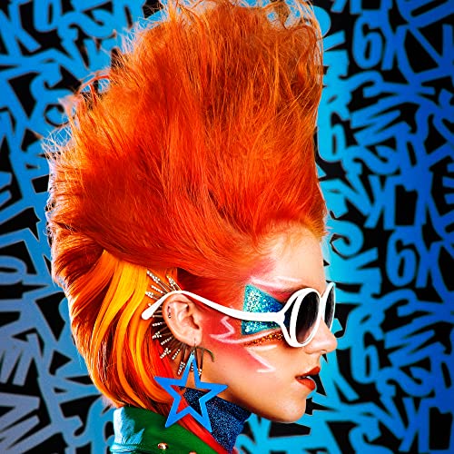 Боя за коса МАНИАКАЛНА ПАНИКА Psychedelic Sunset - Класически високо напрежение Полупостоянный цвят на косата - Сияйна, Огнено-Оранжев