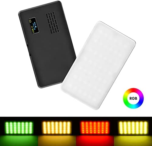 Andoer Джобен RGB Led Видео Заполняющий лампа 2500 K-9000 K С с регулируема яркост, 20 Светлинни Ефекти, Вградена Батерия с