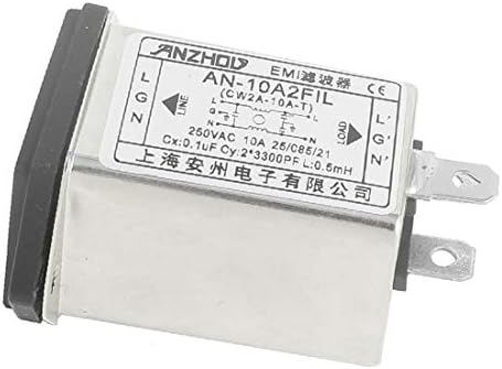 X-DREE AC 250V 10A AN-10A2FIL Универсален филтър за смущения на променлив ток с общо предназначение (AC 220V за ОАЕ 10A