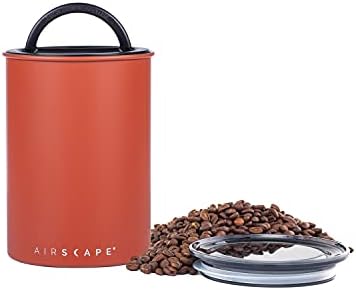 Кутия за кафе Airscape с планетарным дизайн от неръждаема стомана - Комплект от 2 контейнери за съхранение на храните - Патентована