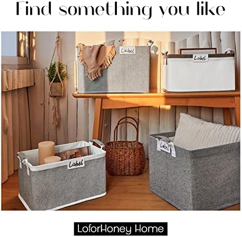 LoforHoney Home Пакет - Кутии за съхранение с метални рамки, Светло Сив цвят, по-големи, по 2 и по 4 опаковки