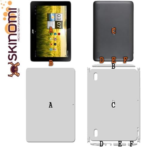 Защитно фолио за цялото тяло Skinomi е Съвместима с Acer Iconia Tab A200 (защитно фолио за екрана + задната част на кутията)