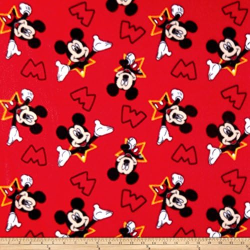 Система Творчески продукти Червена руното плат Disney с Мики и звездите в двора