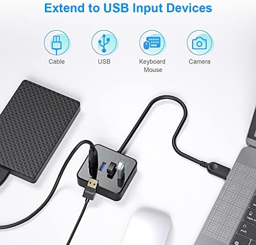 N/A USB Hub 3,0 Адаптер, USB Сплитер 4 Порта USB 3.0 Хъб за КОМПЮТРИ, Компютърни Аксесоари Кабел