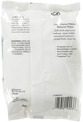Кърпички за отстраняване на грим, Olay 25 брой без ароматизатори (3 опаковки)
