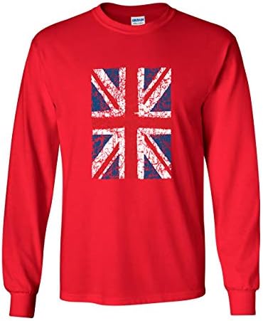 Тениска с дълъг ръкав Юниън Джак, Тениска с Потертым Британския Флага на Обединеното Кралство