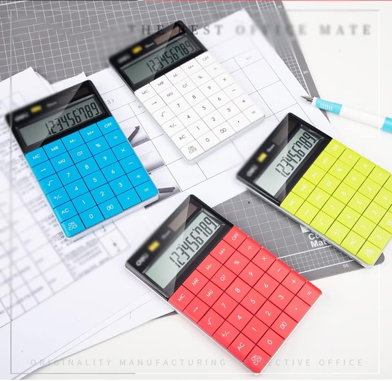 Настолен калкулатор MJWDP Универсален Програмист 12 Цифри Двойно Захранване Модерен Бизнес Стил на Ученически Пособия, Офис Калкулатори (Цвят: C размер