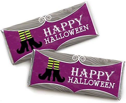 Голяма точка щастие Happy Halloween - Ведьмины Сувенири обертке от шоколад барове за парти - Комплект от 24