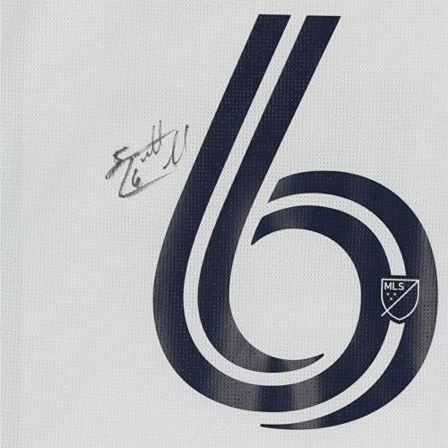 Скот Колдуел Революция Нова Англия с автограф на мача-Използвал бялата фланелка № 6 сезон MLS 2020 г. - Тениски NFL с автограф