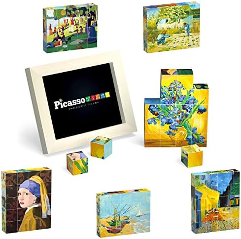 PicassoTiles Три Магнитни Кубчета Пъзел Комплект Безплатна Ideabook 150 + Вдъхновяващи Блокове, Плочки за Обучение прът на Предучилищното